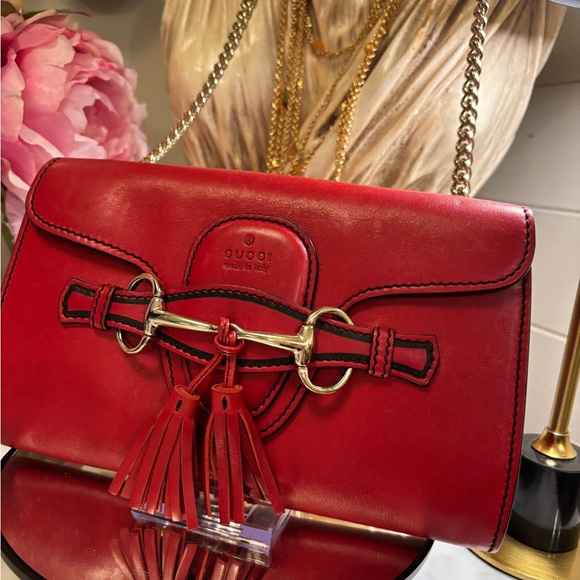 Gucci EUC COA Red Horsebit Crossbody Bag - Picture 5 of 16